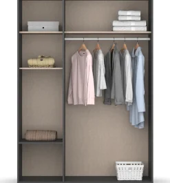 rauch Drehtürenschrank »Kleiderschrank Schrank Garderobe Wäscheschrank NAGATA viel Stauraum« in 3 verschiedenen Ausstattungen BASIC/CLASSIC/PREMIUM,mit Schubladen sowie Stangengriffen TOPSELLER MADE IN GERMANY