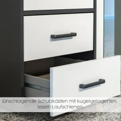 rauch Drehtürenschrank »Kleiderschrank Schrank Garderobe Wäscheschrank NAGATA mit Spiegel« in 3 verschiedenen Ausstattungen BASIC/CLASSIC/PREMIUM,und Schubladen sowie Stangengriffen TOPSELLER MADE IN GERMANY