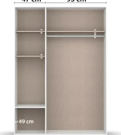 rauch Drehtürenschrank »Kleiderschrank Schrank Garderobe Wäscheschrank NAGATA mit Spiegel« in 3 verschiedenen Ausstattungen BASIC/CLASSIC/PREMIUM,und Schubladen sowie Stangengriffen TOPSELLER MADE IN GERMANY