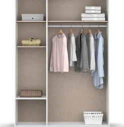 rauch Drehtürenschrank »Kleiderschrank Schrank Garderobe Wäscheschrank NAGATA mit Spiegel« in 3 verschiedenen Ausstattungen BASIC/CLASSIC/PREMIUM,und Schubladen sowie Stangengriffen TOPSELLER MADE IN GERMANY