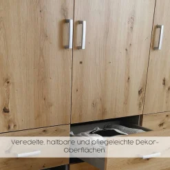 rauch Drehtürenschrank »Kleiderschrank Schrank Garderobe Wäscheschrank NAGATA mit Spiegel« in 3 verschiedenen Ausstattungen BASIC/CLASSIC/PREMIUM,und Schubladen sowie Stangengriffen TOPSELLER MADE IN GERMANY