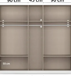 rauch Drehtürenschrank »Kleiderschrank Schrank Garderobe Wäscheschrank BORBONA« Breiten 226/271 cm, Höhe 210 cm,in 2 Breiten, mit Spiegel und vielen Farbkombinationen MADE IN GERMANY