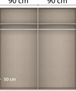 rauch Drehtürenschrank »Kleiderschrank Schrank Garderobe Breiten 181/226/271 cm LAMELLA« 3 verschiedene Ausstattungen BASIC/CLASSIC/PREMIUM (inkl. SOFT-CLOSE),elegante Lamellen-Auflage in 3D Akustikpaneel Optik MADE IN GERMANY