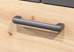 rauch Drehtürenschrank »Kleiderschrank Schrank Garderobe Wäscheschrank BARI« mit Schubasten außen, moderner Griff in Graumetallic MADE IN GERMANY
