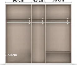 rauch Drehtürenschrank »Kleiderschrank Schrank Garderobe Wäscheschrank BARI« mit Schubasten außen, moderner Griff in Graumetallic MADE IN GERMANY