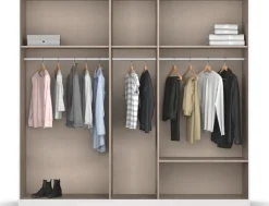 rauch Drehtürenschrank »Kleiderschrank Schrank Garderobe Wäscheschrank BARI« mit Schubasten außen, moderner Griff in Graumetallic MADE IN GERMANY