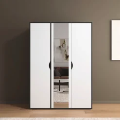 rauch Drehtürenschrank »Kleiderschrank Schrank Garderobe Wäscheschrank NARAI mit Spiegel« in 3 verschiedenen Ausstattungen BASIC/CLASSIC/PREMIUM,Griffausfräsungen für eine grifflose Optik TOPSELLER MADE IN GERMANY