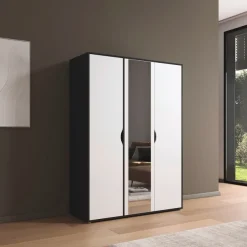 rauch Drehtürenschrank »Kleiderschrank Schrank Garderobe Wäscheschrank NARAI mit Spiegel« in 3 verschiedenen Ausstattungen BASIC/CLASSIC/PREMIUM,Griffausfräsungen für eine grifflose Optik TOPSELLER MADE IN GERMANY
