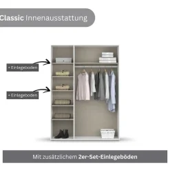 rauch Drehtürenschrank »Kleiderschrank Schrank Garderobe Wäscheschrank NARAI mit Spiegel« in 3 verschiedenen Ausstattungen BASIC/CLASSIC/PREMIUM,Griffausfräsungen für eine grifflose Optik TOPSELLER MADE IN GERMANY