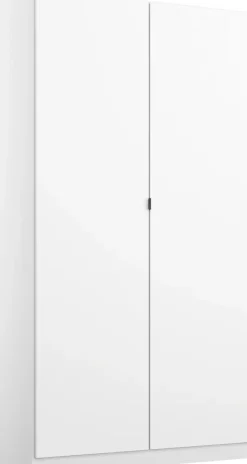 rauch Drehtürenschrank »Kleiderschrank Schrank Garderobe Wäscheschrank Ankleide ONTARIO« Breite 91 cm,in schlichtem Stil mit Metallgriff in Graumetallic MADE IN GERMANY