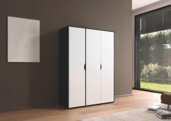 rauch Drehtürenschrank »Kleiderschrank Schrank Garderobe Wäscheschrank NARAI viel Stauraum« in 3 verschiedenen Ausstattungen BASIC/CLASSIC/PREMIUM,Griffausfräsungen für eine grifflose Optik TOPSELLER MADE IN GERMANY