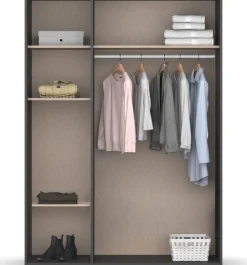 rauch Drehtürenschrank »Kleiderschrank Schrank Garderobe Wäscheschrank NARAI viel Stauraum« in 3 verschiedenen Ausstattungen BASIC/CLASSIC/PREMIUM,Griffausfräsungen für eine grifflose Optik TOPSELLER MADE IN GERMANY