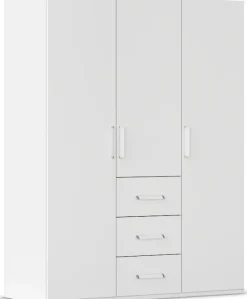 rauch Drehtürenschrank »Kleiderschrank Schrank Garderobe Schlafzimmerschrank EVELYN« in 2 Höhen 197 oder 210 cm erhältlich, inkl. SOFT-CLOSE-FUNKTION,in elegantem Stil mit Schubladen 3 Breiten und 2 Höhen MADE IN GERMANY
