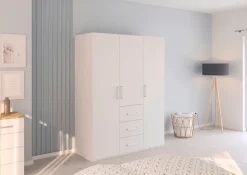 rauch Drehtürenschrank »Kleiderschrank Schrank Garderobe Schlafzimmerschrank EVELYN« in 2 Höhen 197 oder 210 cm erhältlich, inkl. SOFT-CLOSE-FUNKTION,in elegantem Stil mit Schubladen 3 Breiten und 2 Höhen MADE IN GERMANY
