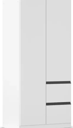 rauch Drehtürenschrank »Kleiderschrank Schrank Garderobe Wäscheschrank COSTA Breite 91 cm« in 3 Ausstattungen BASIC/CLASSIC/PREMIUM,Breite 91 cm grifflose Front mit Push-to-Open Funktion MADE IN GERMANY