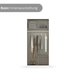 rauch Drehtürenschrank »Kleiderschrank Schrank Garderobe Wäscheschrank COSTA Breite 91 cm« in 3 Ausstattungen BASIC/CLASSIC/PREMIUM,Breite 91 cm grifflose Front mit Push-to-Open Funktion MADE IN GERMANY