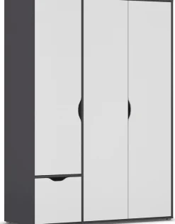 rauch Drehtürenschrank »Kleiderschrank Schrank Garderobe Wäscheschrank NARAI mit Schubladen« in 3 verschiedenen Ausstattungen BASIC/CLASSIC/PREMIUM,Griffausfräsungen für eine grifflose Optik TOPSELLER MADE IN GERMANY