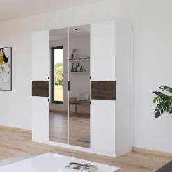 rauch Drehtürenschrank »Kleiderschrank Schrank Garderobe Wäscheschrank TICAO« Schubladen in der Höhe variabel positionierbar,mit 2 geräumigen Schubladen, viel Stauraum MADE IN GERMANY