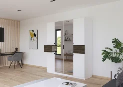 rauch Drehtürenschrank »Kleiderschrank Schrank Garderobe Wäscheschrank TICAO« Schubladen in der Höhe variabel positionierbar,mit 2 geräumigen Schubladen, viel Stauraum MADE IN GERMANY