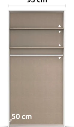 rauch Drehtürenschrank »Kleiderschrank Schrank Garderobe Wäscheschrank VOYAGER« in 3 verschiedenen Ausstattungen BASIC/CLASSIC/PREMIUM,mit modernen Griffen in Graumetallic und Spiegel