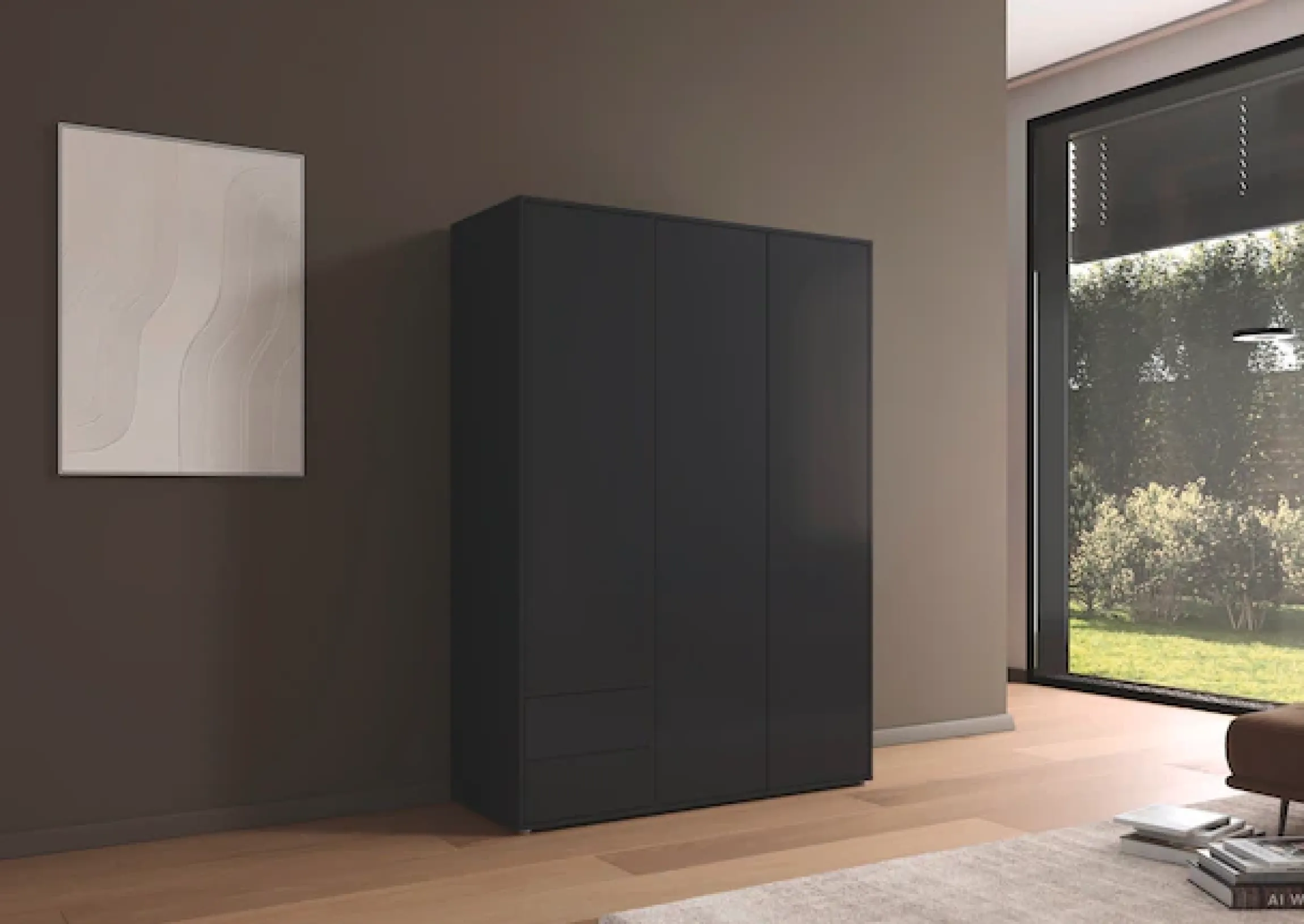 rauch Drehtürenschrank »Kleiderschrank Schrank Garderobe Wäscheschrank NABILA viel Stauraum« in 3 verschiedenen Ausstattungen BASIC/CLASSIC/PREMIUM,mit 2 Schubladen und Push-to-Open Funktion TOPSELLER MADE IN GERMANY