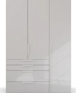 rauch Drehtürenschrank »Kleiderschrank Schrank Garderobe Wäscheschrank PURISMA Glasfront« in den Breiten 151/201/251/301 cm, inkl. SOFT-CLOSE-FUNKTION,mit Schubladen und umfangreichem Zubehör MADE IN GERMANY