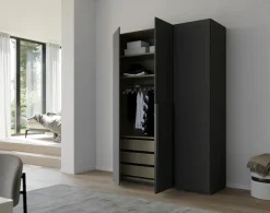 rauch Drehtürenschrank »Kleiderschrank Schrank Garderobe Wäscheschrank PURISMA« in den Breiten 151/201/251/301 cm, inkl. SOFT-CLOSE-FUNKTION,schlichte Eleganz, mit umfangreicher Innenausstattung MADE IN GERMANY