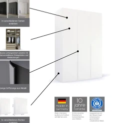 rauch Drehtürenschrank »Kleiderschrank Schrank Garderobe Wäscheschrank PURISMA« in den Breiten 151/201/251/301 cm, inkl. SOFT-CLOSE-FUNKTION,schlichte Eleganz, mit umfangreicher Innenausstattung MADE IN GERMANY
