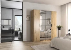 rauch Drehtürenschrank »Kleiderschrank Schrank Garderobe Schlafzimmerschrank ACERO« Breiten 181/226/271 cm, Höhe 210 cm,Mitteltüren mit Spiegel in moderner Loft-Optik MADE IN GERMANY