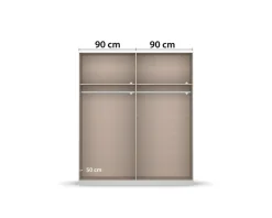 rauch Drehtürenschrank »Kleiderschrank Schrank Garderobe Schlafzimmerschrank ACERO« Breiten 181/226/271 cm, Höhe 210 cm,Mitteltüren mit Spiegel in moderner Loft-Optik MADE IN GERMANY