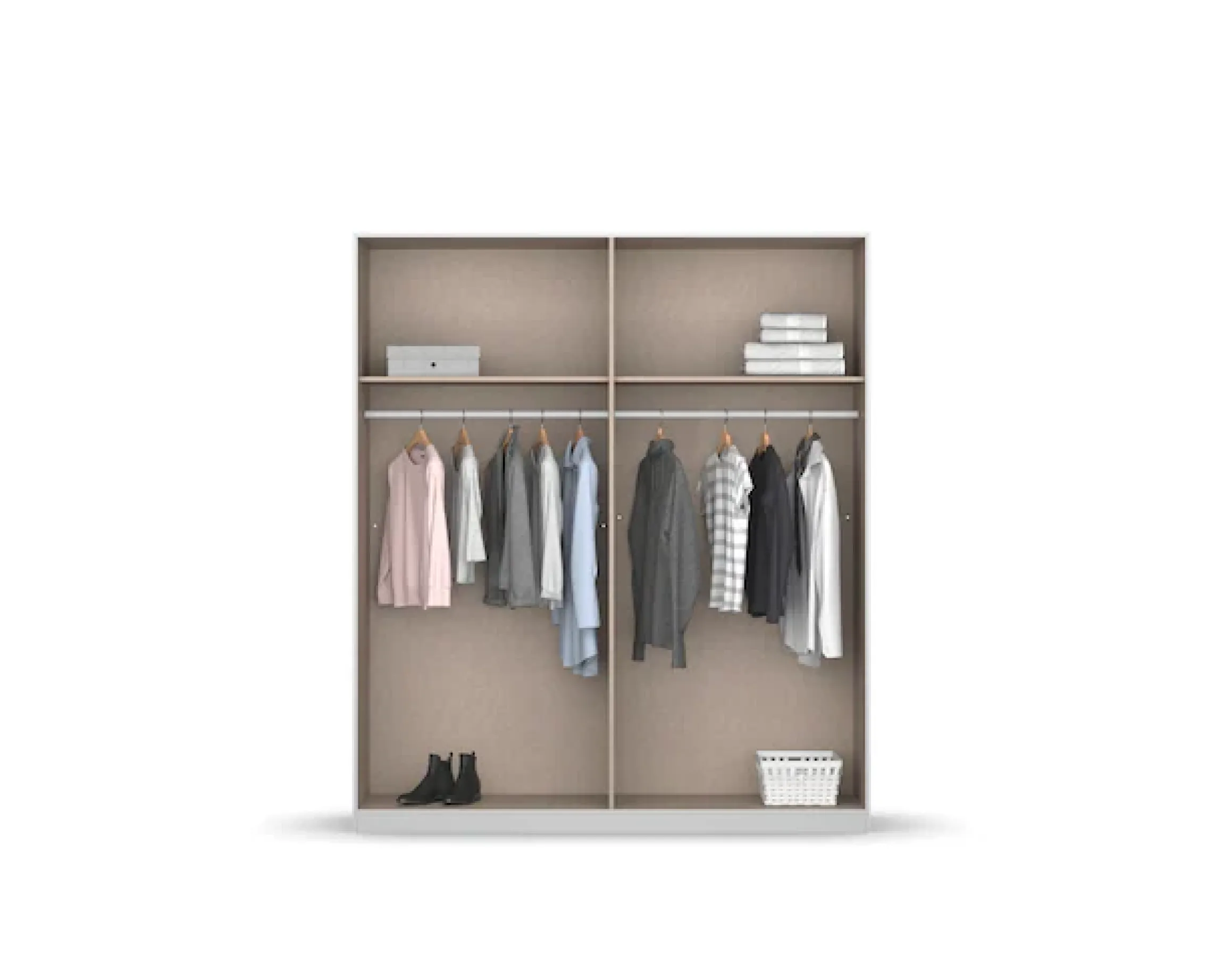 rauch Drehtürenschrank »Kleiderschrank Schrank Garderobe Schlafzimmerschrank ACERO« Breiten 181/226/271 cm, Höhe 210 cm,Mitteltüren mit Spiegel in moderner Loft-Optik MADE IN GERMANY