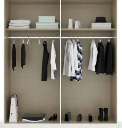 rauch Drehtürenschrank »Kleiderschrank Schrank Garderobe Ankleide GLAMOUR BY QUADRA SPIN« Breiten: 181/226/271 cm, Höhe 210 cm,mit eleganter Hochglanzfront und Stangengriff MADE IN GERMANY