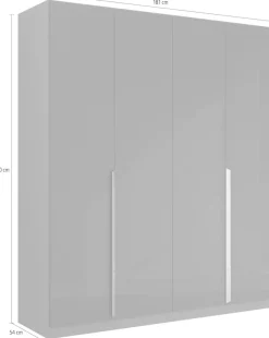 rauch Drehtürenschrank »Kleiderschrank Schrank Garderobe Ankleide GLAMOUR BY QUADRA SPIN« Breiten: 181/226/271 cm, Höhe 210 cm,mit eleganter Hochglanzfront und Stangengriff MADE IN GERMANY