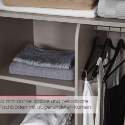 rauch Drehtürenschrank »Kleiderschrank Schrank Garderobe Schlafzimmerschrank EVELYN« in 2 Höhen 197 oder 210 cm erhältlich, inkl. SOFT-CLOSE-FUNKTION,in elegantem Stil, viel Stauraum 4 Breiten und 2 Höhen MADE IN GERMANY