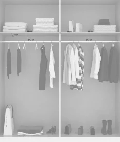 rauch Drehtürenschrank »Kleiderschrank Schrank Garderobe Ankleide HOMEY BY QUADRA SPIN« Breiten: 181/226/271 cm, Höhe 210 cm,mit Grifflaschen aus weichem, cognacbraunem Leder, mit Spiegel