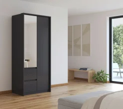 rauch Drehtürenschrank »Mainz mit Spiegel und Passepartout« optional mit Beleuchtung, Außentüren mit Push-to-Open Funktion