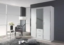 rauch Drehtürenschrank »Marl« mit eleganten Chromgriffen sowie Aufleistungen