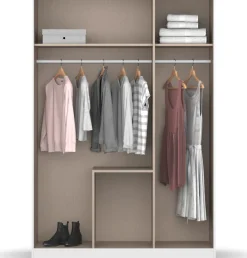 rauch Drehtürenschrank »Marl« mit eleganten Chromgriffen sowie Aufleistungen