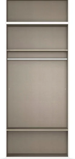rauch Drehtürenschrank »Prandon A« Set, 2 Stk. tlg. mit 2 Schubladen sowie Aufsatzelement, Metallgriffe in Weiß