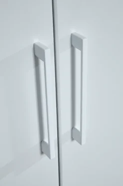 rauch Drehtürenschrank »Prandon A« Set, 2 Stk. tlg. mit 2 Schubladen sowie Aufsatzelement, Metallgriffe in Weiß