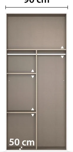 rauch Drehtürenschrank »Reflect« mit Spiegelfront, inkl. praktischer Inneneinteilung
