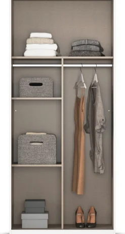 rauch Drehtürenschrank »Reflect« mit Spiegelfront, inkl. praktischer Inneneinteilung