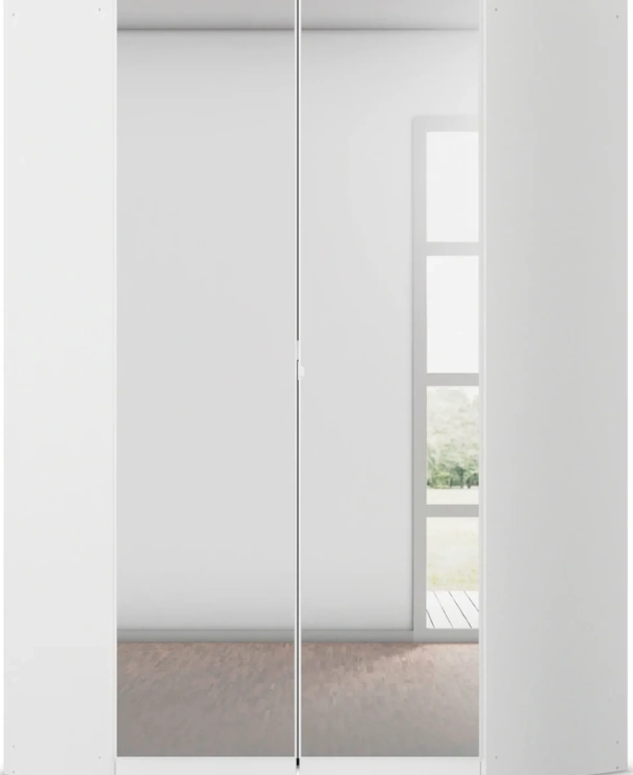rauch Eckkleiderschrank »Kleiderschrank Schrank Garderobe Wäscheschrank COSTA Größe 117x104 cm« in 3 Ausstattungen BASIC/CLASSIC/PREMIUM,mit Spiegel, voll ausgestattet mit viel Stauraum MADE IN GERMANY
