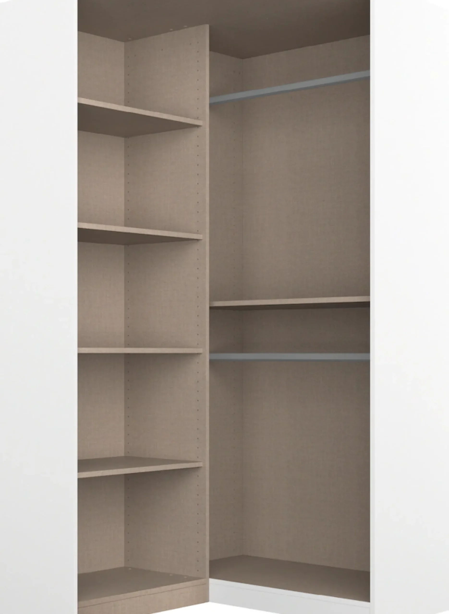 rauch Eckkleiderschrank »Kleiderschrank Schrank Garderobe Wäscheschrank COSTA Größe 117x104 cm« in 3 Ausstattungen BASIC/CLASSIC/PREMIUM,mit Spiegel, voll ausgestattet mit viel Stauraum MADE IN GERMANY