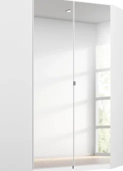 rauch Eckkleiderschrank »Kleiderschrank Schrank Ankleidezimmer Schlafzimmer Garderobe NIDDA« mit vollflächig aufgelegtem Spiegel,voll ausgestattet mit großzügigem Stauraum MADE IN GERMANY