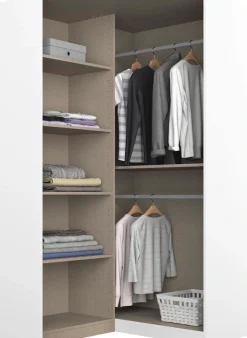 rauch Eckkleiderschrank »Kleiderschrank Schrank Ankleidezimmer Schlafzimmer Garderobe NIDDA« mit vollflächig aufgelegtem Spiegel,voll ausgestattet mit großzügigem Stauraum MADE IN GERMANY