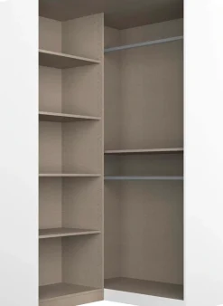 rauch Eckkleiderschrank »Kleiderschrank Schrank Ankleidezimmer Schlafzimmer Garderobe NIDDA« mit vollflächig aufgelegtem Spiegel,voll ausgestattet mit großzügigem Stauraum MADE IN GERMANY