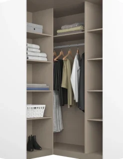 rauch Eckkleiderschrank »Kleiderschrank Schrank Eckschrank Ankleide Garderobe CELLE« Schenkelmaß: 117x117 cm, Höhe 197/210 cm,optional mit Spiegel oder Hochglanzfront MADE IN GERMANY