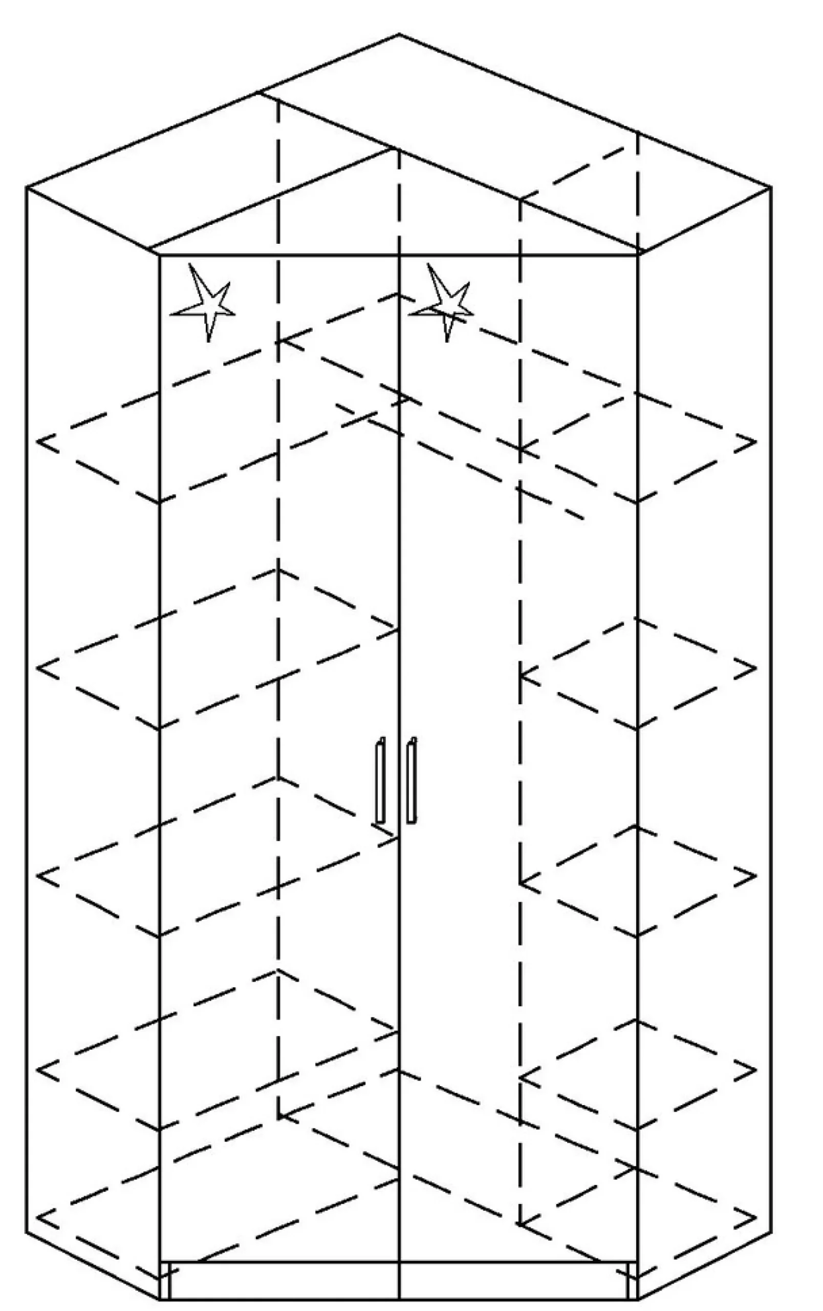 rauch Eckkleiderschrank »Kleiderschrank Schrank Eckschrank Ankleide Garderobe CELLE« Schenkelmaß: 117x117 cm, Höhe 197/210 cm,optional mit Spiegel oder Hochglanzfront MADE IN GERMANY
