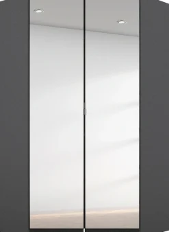 rauch Eckkleiderschrank »Kleiderschrank Schrank Garderobe Garderobenschrank Eckschrank HOMBURG« Schenkelmaß: 117x104 cm, Höhe: 197 cm,voll aufgelegter Spiegel, Vollausstattung viel Platz MADE IN GERMANY